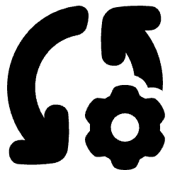 Arrows Sync Settings Icon from Plump Solid Set