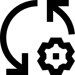 Arrows Sync Settings Icon from Sharp Line Set