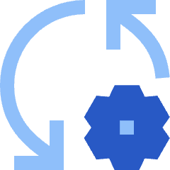 Arrows Sync Settings Icon from Sharp Flat Set
