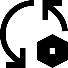 Arrows Sync Settings Nut Icon from Sharp Solid Set