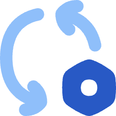 Arrows Sync Settings Nut Icon from Flex Flat Set