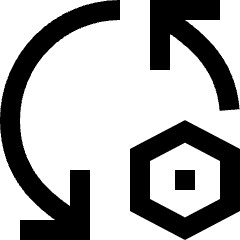Arrows Sync Settings Nut Icon from Sharp Line Set