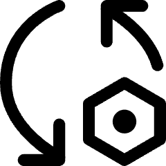 Arrows Sync Settings Nut Icon from Core Line Set