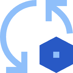 Arrows Sync Settings Nut Icon from Sharp Flat Set