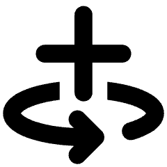 Line Arrow Rotate All Axis Left Icon from Core Solid Set