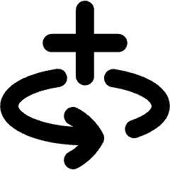 Line Arrow Rotate All Axis Left Icon from Flex Solid Set