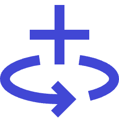 Line Arrow Rotate All Axis Left Icon from Sharp Duo Set