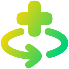 Line Arrow Rotate All Axis Left Icon from Plump Gradient Set