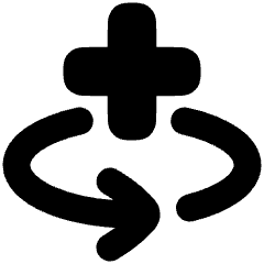 Line Arrow Rotate All Axis Left Icon from Plump Solid Set