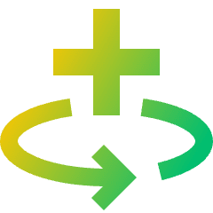 Line Arrow Rotate All Axis Left Icon from Sharp Gradient Set