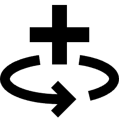 Line Arrow Rotate All Axis Left Icon from Sharp Solid Set