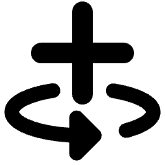 Line Arrow Rotate All Axis Left Icon from Core Remix Set