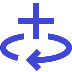 Line Arrow Rotate All Axis Right Icon from Sharp Duo Set