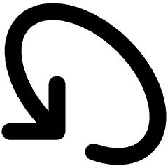Line Arrow Rotate Diagonal Left 1 Icon from Core Remix Set