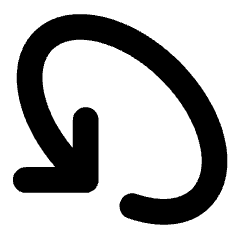 Line Arrow Rotate Diagonal Left 1 Icon from Core Solid Set