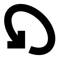 Line Arrow Rotate Diagonal Left 1 Icon from Sharp Solid Set