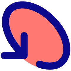 Line Arrow Rotate Diagonal Left 1 Icon from Core Pop Set