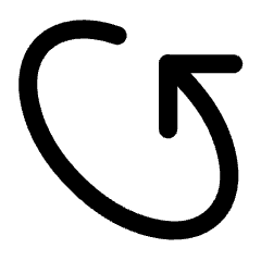 Line Arrow Rotate Diagonal Left 2 Icon from Core Line Set