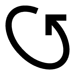 Line Arrow Rotate Diagonal Left 2 Icon from Sharp Line Set
