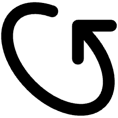 Line Arrow Rotate Diagonal Left 2 Icon from Core Remix Set