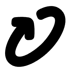 Line Arrow Rotate Diagonal Right 1 Icon from Plump Solid Set