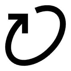Line Arrow Rotate Diagonal Right 1 Icon from Sharp Line Set