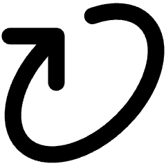 Line Arrow Rotate Diagonal Right 1 Icon from Core Remix Set