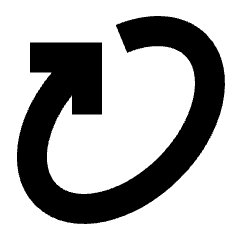 Line Arrow Rotate Diagonal Right 1 Icon from Sharp Solid Set