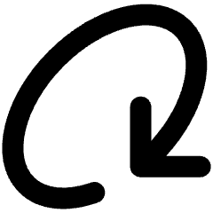 Line Arrow Rotate Diagonal Right 2 Icon from Core Remix Set