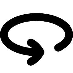 Line Arrow Rotate Horizontal Left Icon from Flex Solid Set