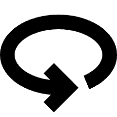Line Arrow Rotate Horizontal Left Icon from Sharp Solid Set