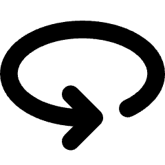 Line Arrow Rotate Horizontal Left Icon from Core Solid Set
