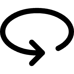 Line Arrow Rotate Horizontal Left Icon from Core Line Set