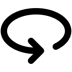 Line Arrow Rotate Horizontal Left Icon from Core Remix Set