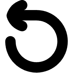 Line Arrow Rotate Left 1 Icon from Flex Solid Set