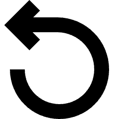 Line Arrow Rotate Left 1 Icon from Sharp Solid Set