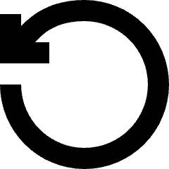 Line Arrow Rotate Left 2 Icon from Sharp Solid Set
