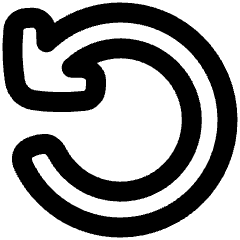 Line Arrow Rotate Left 2 Icon from Plump Remix Set