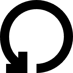 Line Arrow Rotate Left 4 Icon from Sharp Solid Set