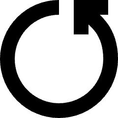 Line Arrow Rotate Left 5 Icon from Sharp Solid Set