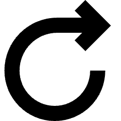 Line Arrow Rotate Right 1 Icon from Sharp Solid Set