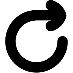Line Arrow Rotate Right 1 Icon from Flex Solid Set
