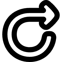 Line Arrow Rotate Right 1 Icon from Plump Remix Set