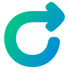 Line Arrow Rotate Right 1 Icon from Plump Gradient Set