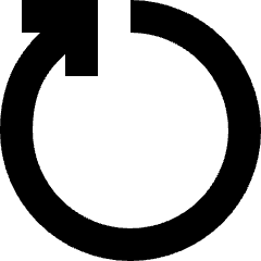 Line Arrow Rotate Right 5 Icon from Sharp Solid Set