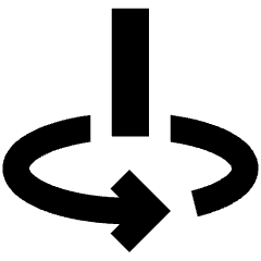 Line Arrow Rotate Vertical Axis Left Icon from Sharp Remix Set