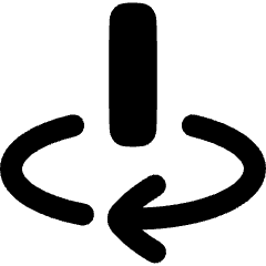 Line Arrow Rotate Vertical Axis Left Icon from Plump Remix Set