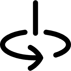 Line Arrow Rotate Vertical Axis Left Icon from Flex Line Set