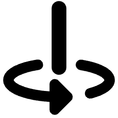 Line Arrow Rotate Vertical Axis Left Icon from Core Remix Set