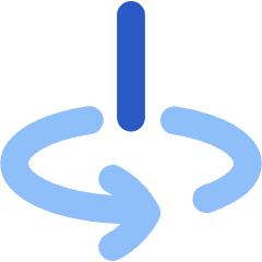 Line Arrow Rotate Vertical Axis Left Icon from Flex Flat Set